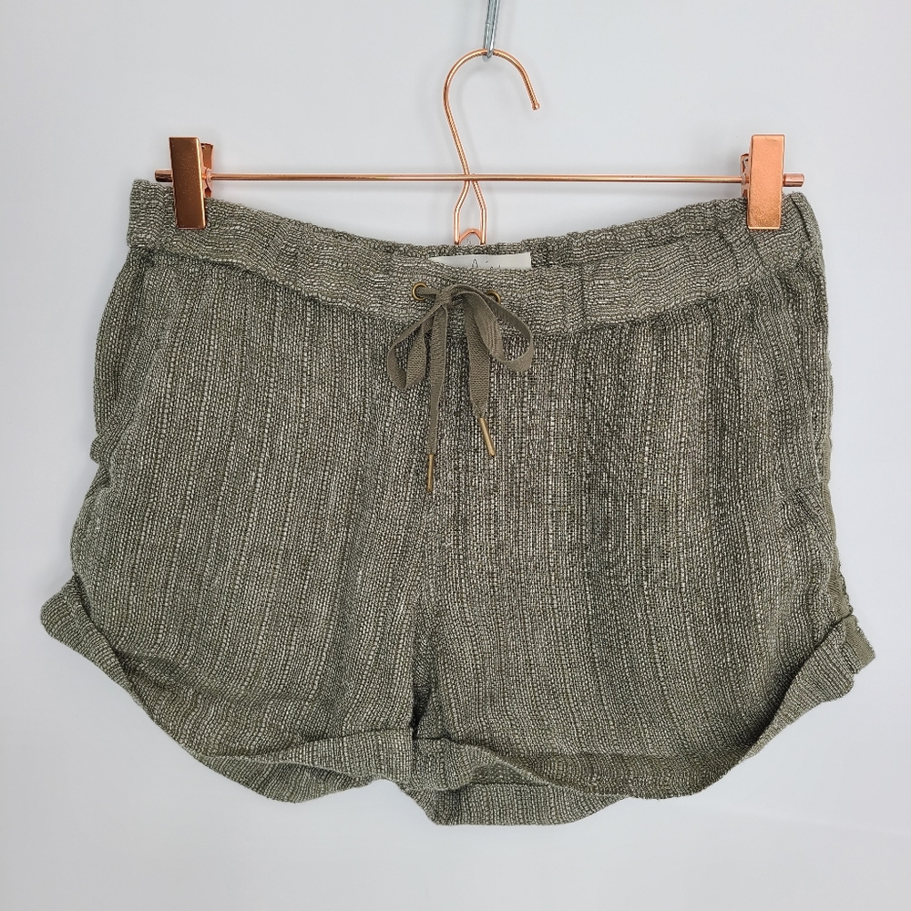 Joie Olive Green Knit Drawstring Shorts